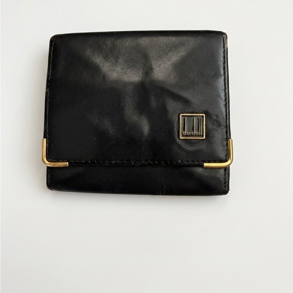 Dunhill Black Leather Wallet coin pouch